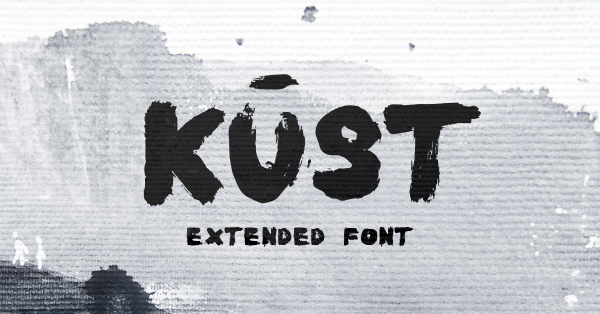 Kust extended brush typeface font wildtype by wildones
