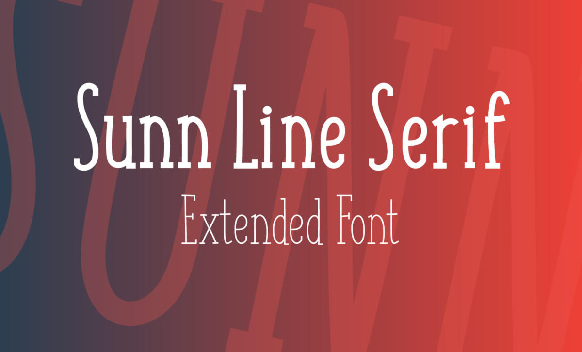 SUNN Line Serif Extended Font