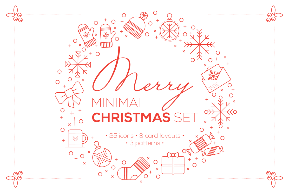 Merry Minimal Christmas Set