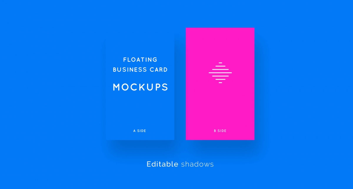 Floating Business Card Mockups