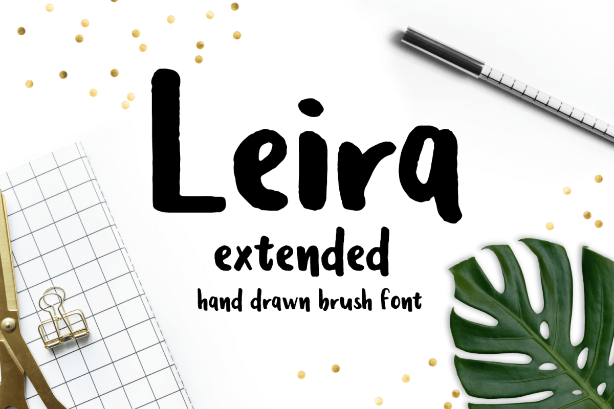 Leira – Extended Brush Font