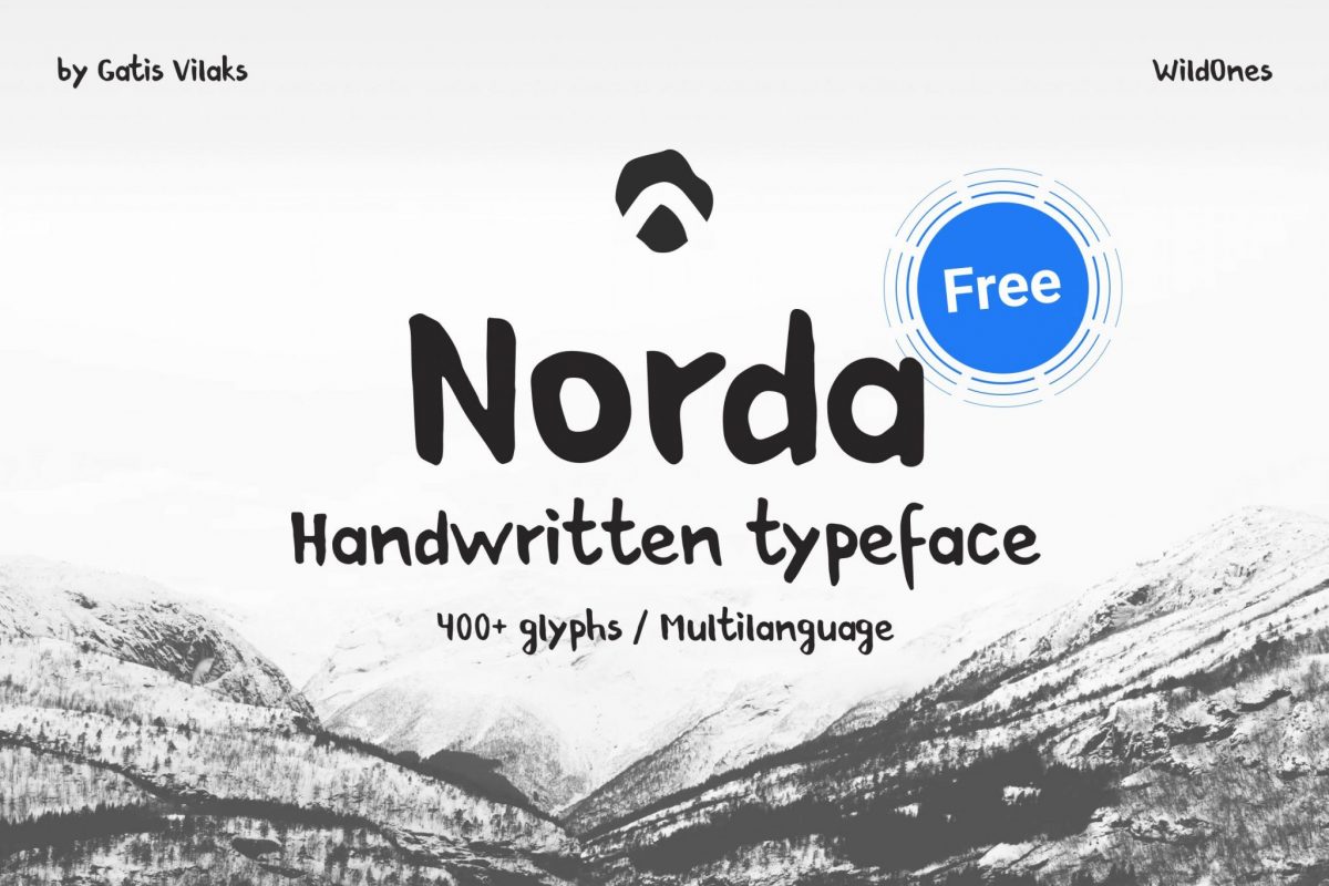 Norda Free Hand Lettered Font