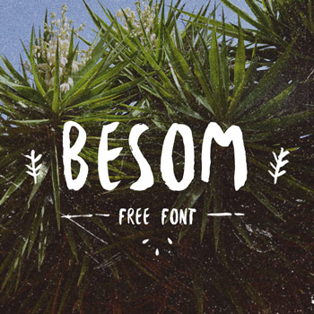 Besom free brush handwritten font