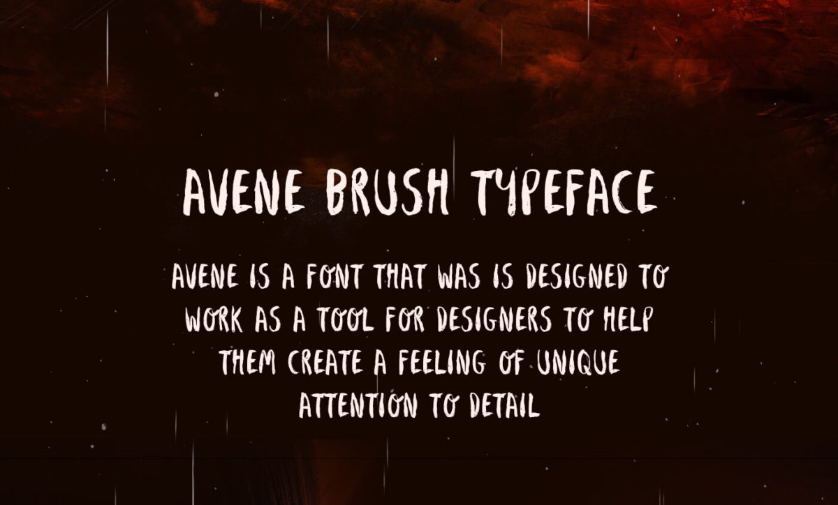 Avene Free Brush Font