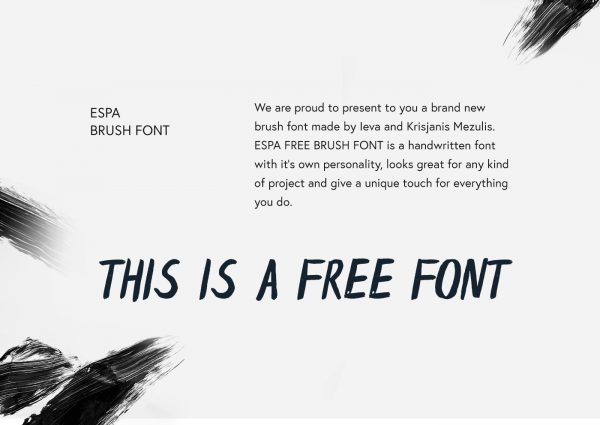 Espa free brush font brush handwritten font - Krisjanis Mezulis wildtype.design vintage typeface unique best brush free font
