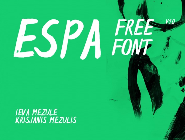 Espa free brush font brush handwritten font - Krisjanis Mezulis wildtype.design vintage typeface unique best brush free font