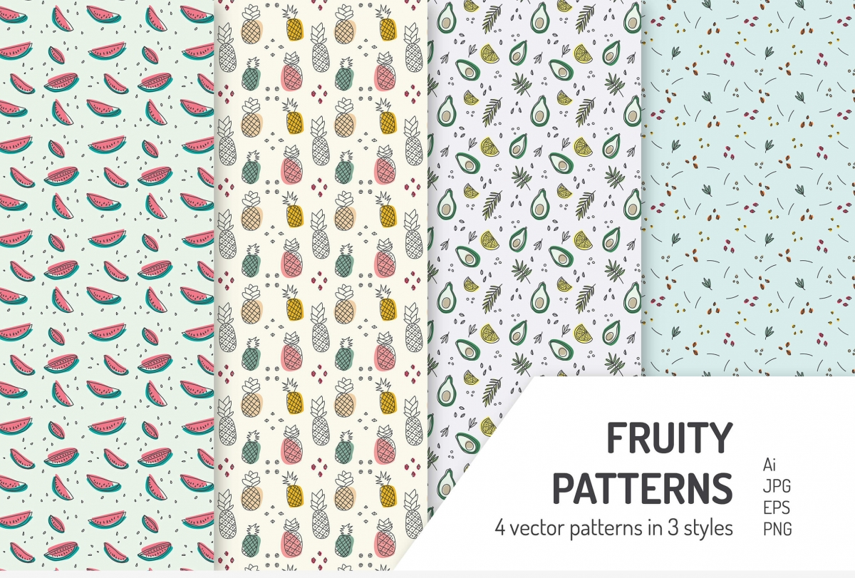 Seamless Fruity Patterns