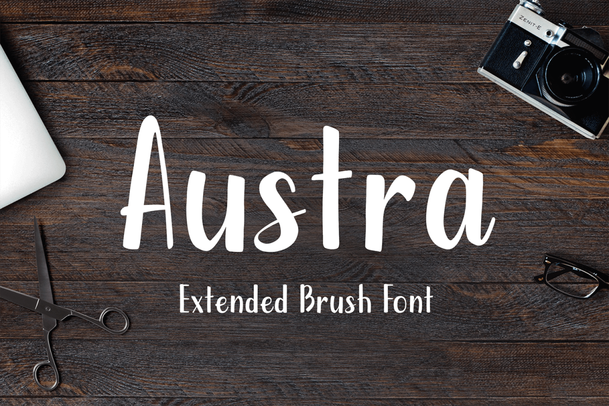 Austra – Extended Brush Font