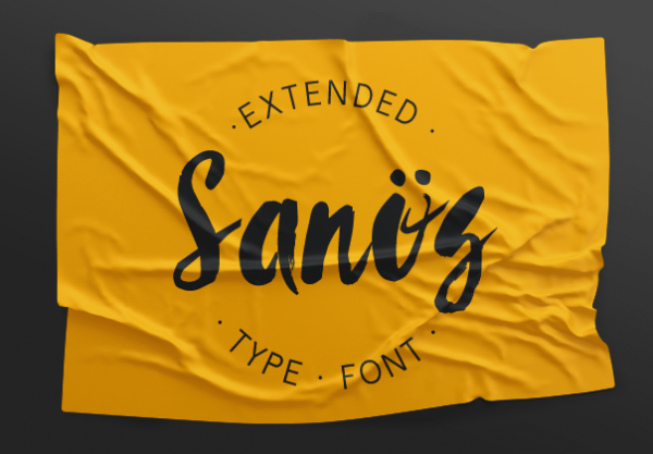 Sanos Sanös Extended All letters brush handwritten script typeface font sans serif krisjanis mezulis wildones wildtype grain noise best font