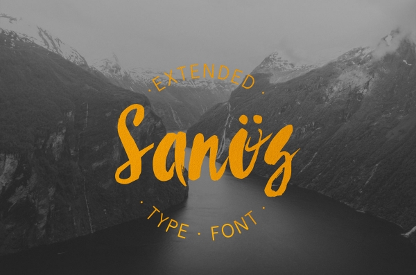 Sanos Sanös Extended All letters brush handwritten script typeface font sans serif krisjanis mezulis wildones wildtype grain noise best font