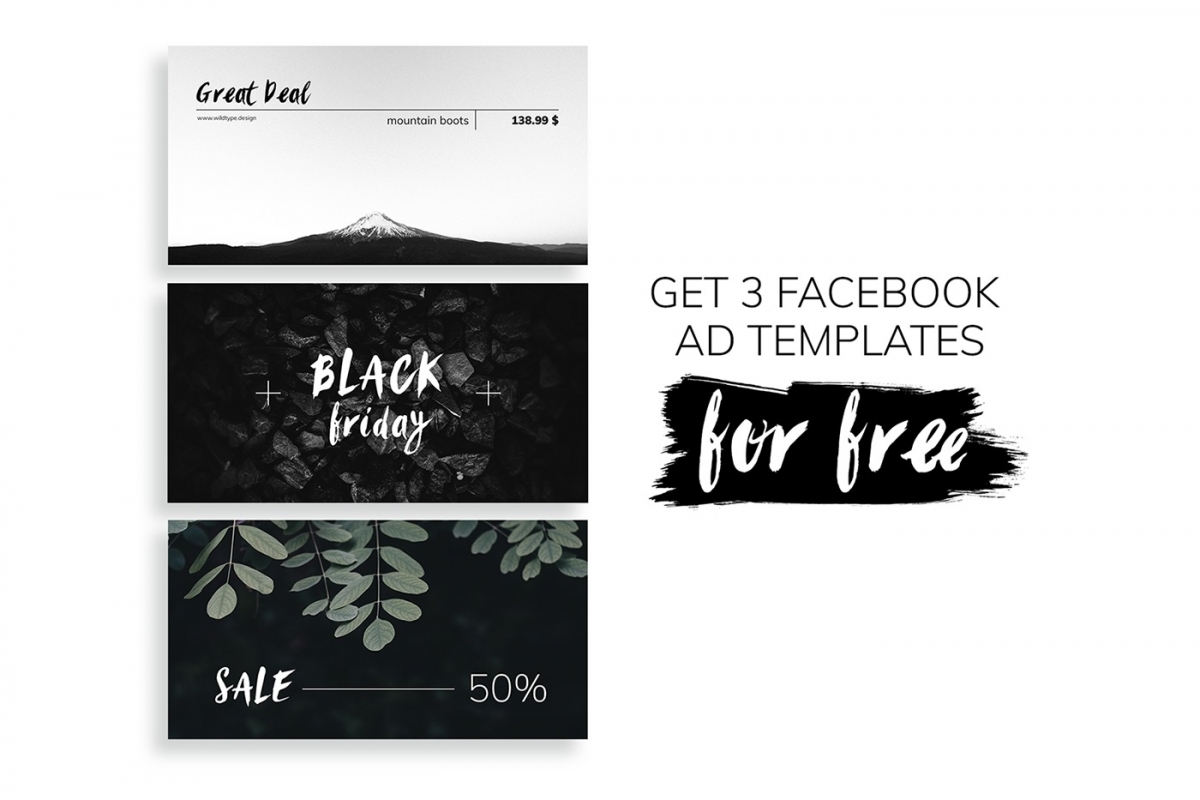 Black & White Facebook Ad Templates