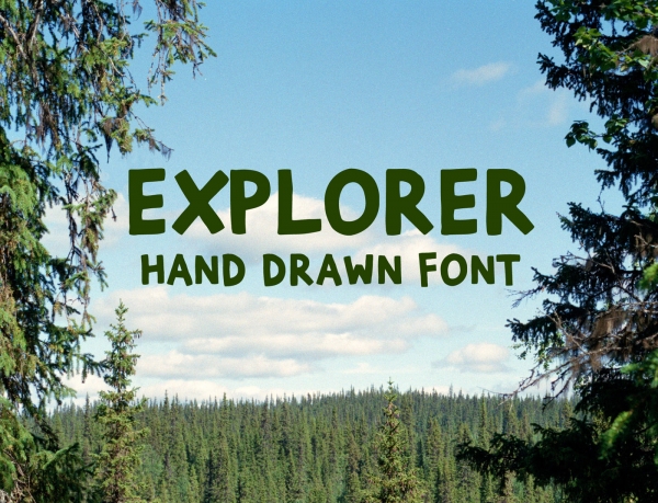 Explorer Extended Brush Font Script Hand written