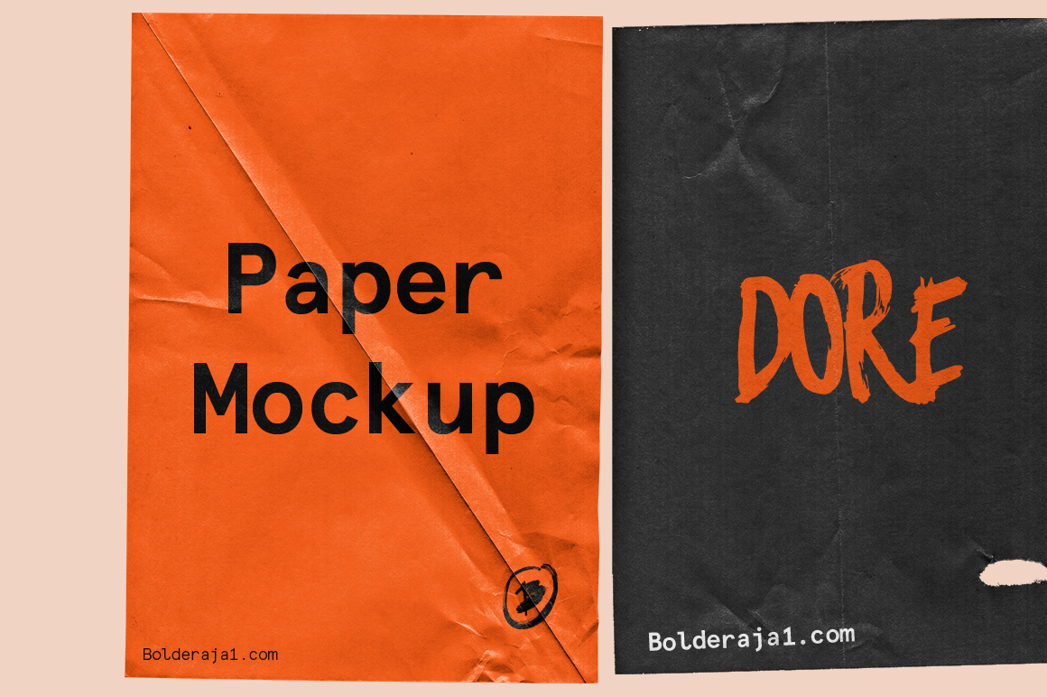 Dore – Wrinkle paper mockup